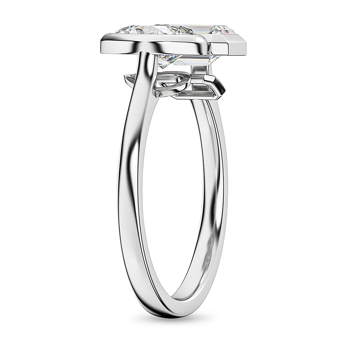 Luxuriant Diamond 950 Platinum VS-EF Lab Grown Diamond VS-EF Ring, Platinum Wt.5 Gms  2.040  Ct.