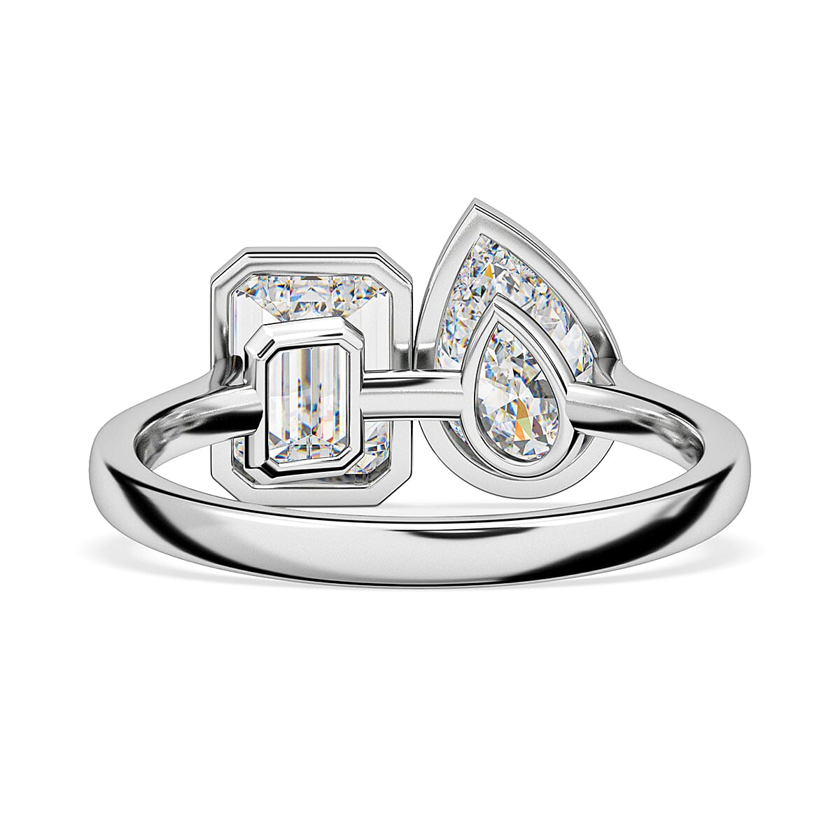 Luxuriant Diamond 950 Platinum VS-EF Lab Grown Diamond VS-EF Ring, Platinum Wt.5 Gms  2.040  Ct.