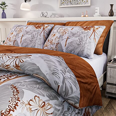 THE CLOSEOUT BUY - Hush Haven 3-Piece Comforter Set Inc. 1 comforter - 2 Pillowcases with 250 gsm Filling (UK Double) - Grey - SEASONS FIRST COMFORTER OFFER