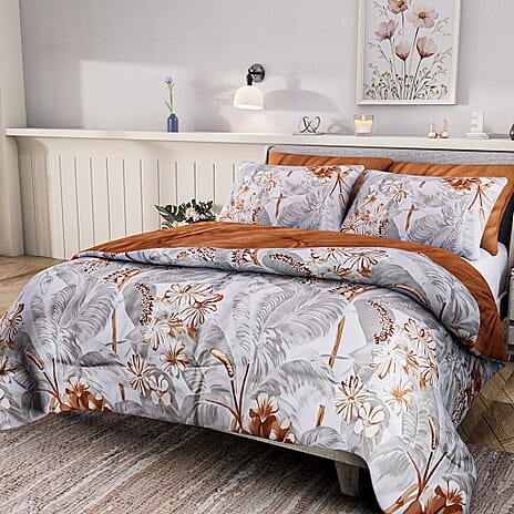 THE CLOSEOUT BUY --Hush Haven 3-Piece Comforter Set Inc. 1 comforter - 2 Pillowcases with 250 gsm Filling (UK King) - Grey