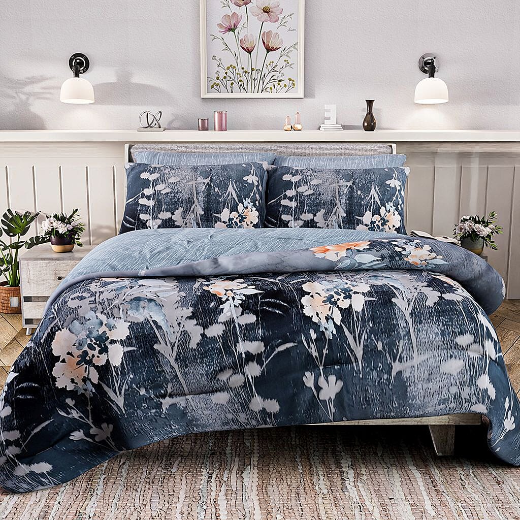 Hush Haven 3-Piece Comforter Set Inc. 1 comforter and 2 Pillowcases with 250 gsm Filling 