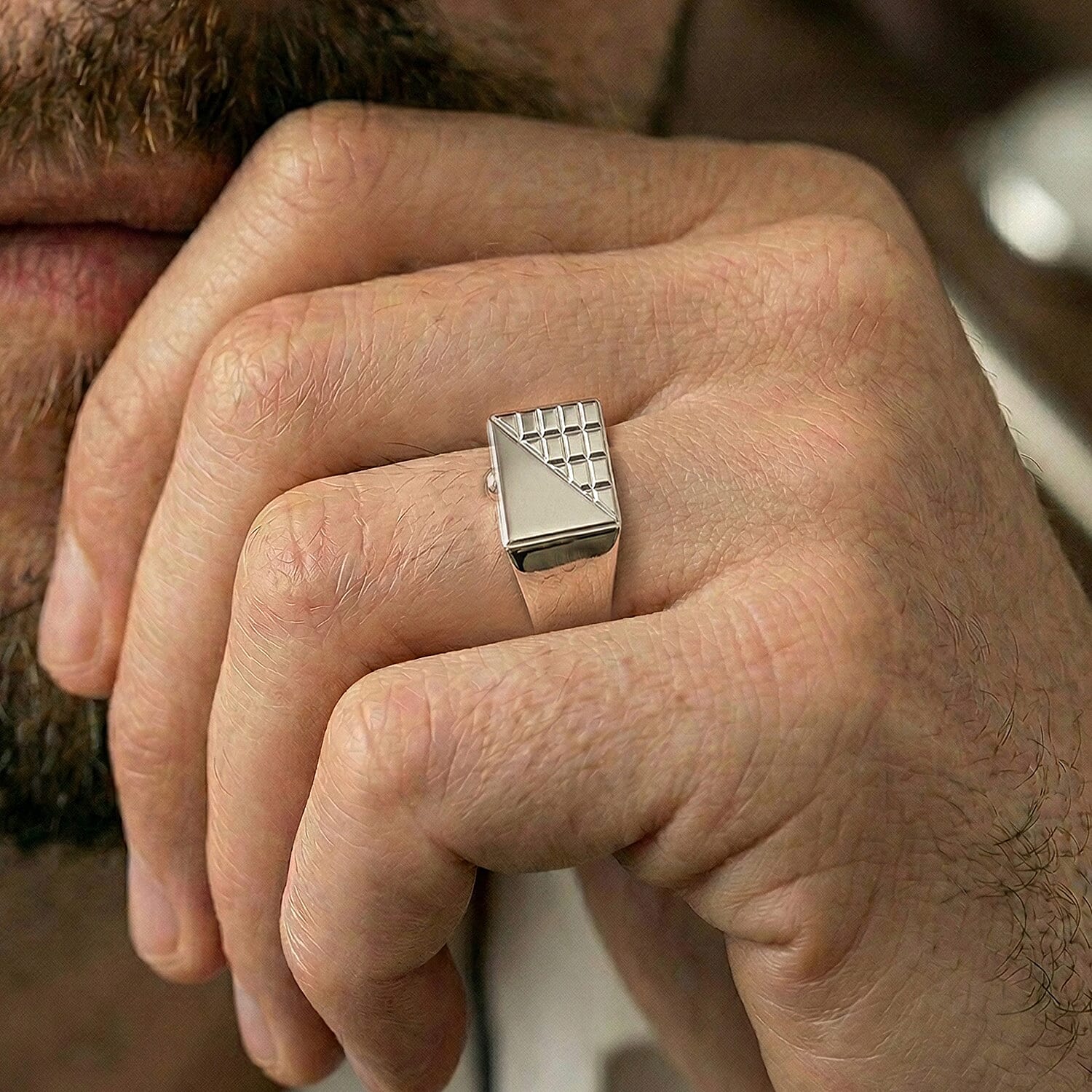 Biggest Close Out Deal- 950 Platinum Signet Ring, Platinum Wt.6.00 Gms.