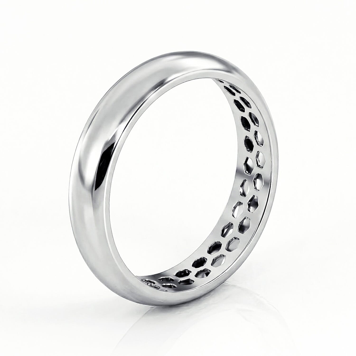 One Time Close Out Deal - 950 Platinum Band Ring, Platinum Wt. 3.50 Gms.