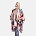 La Marey Patchwork Pattern Shawl (One Size) - Pink