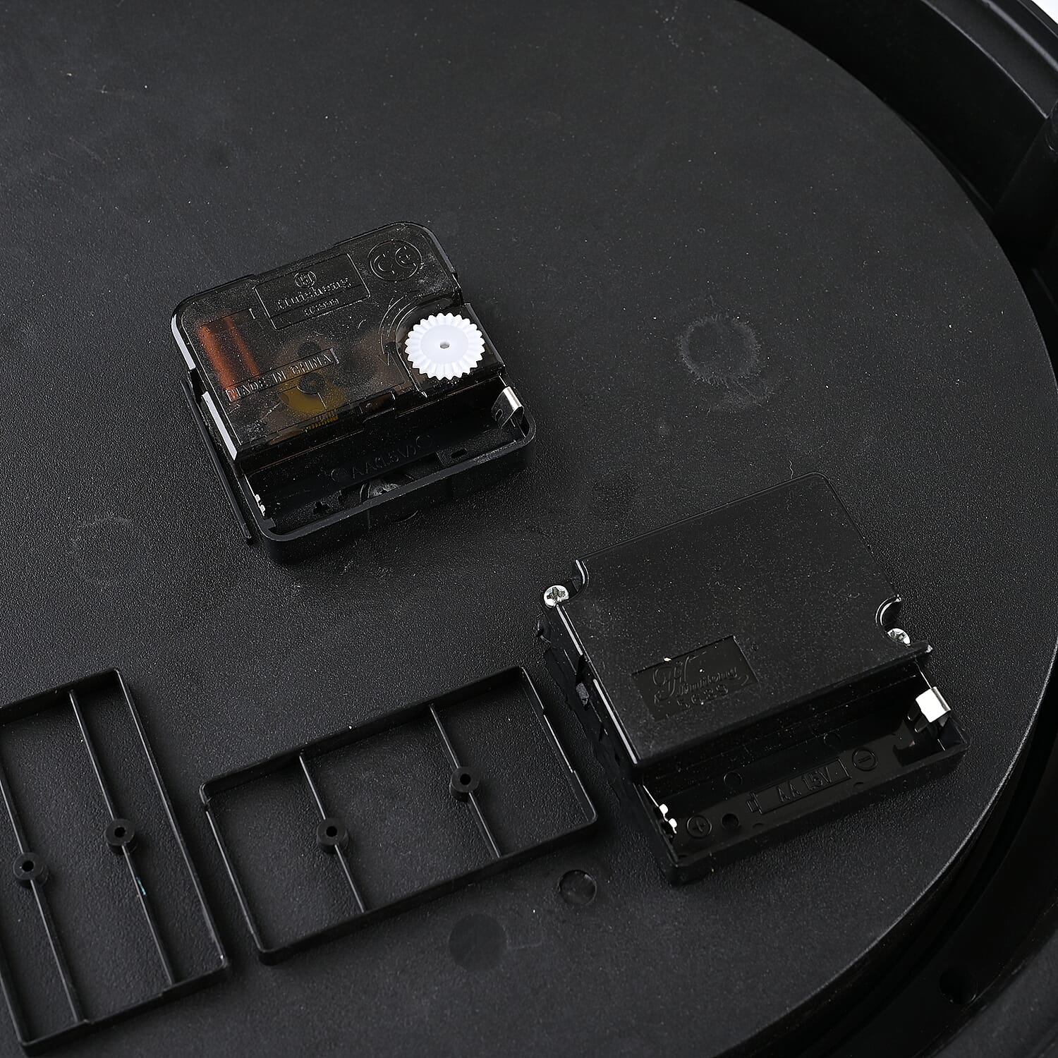 Retro Gear Wall Clock with Roman Numerals - White