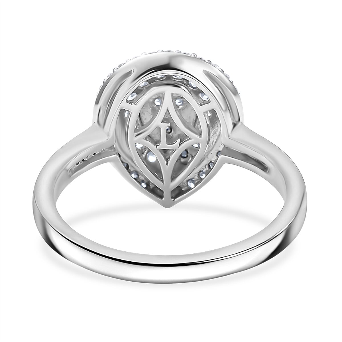 Red Carpet Collection - Luxuriant Lab Grown Diamond (SI-GH) Ring in Rhodium Overlay Sterling Silver 0.50 Ct.
