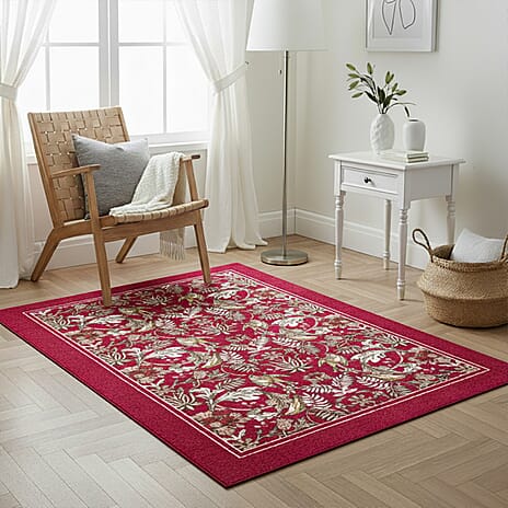 Ulster Weavers  Rug and Door Mat (Size 120x2 cm) - Red