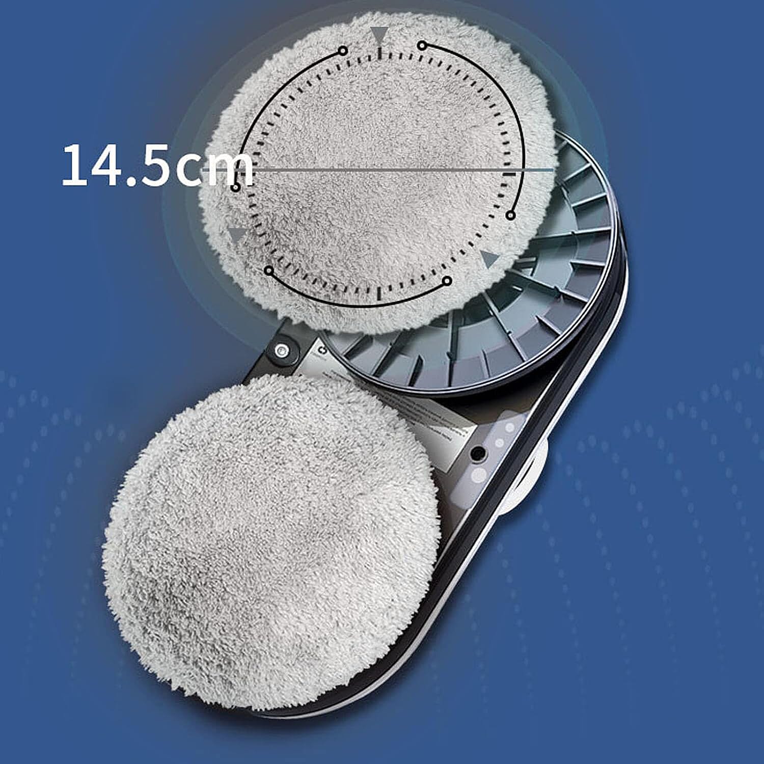 RD1-11 Automatic Robotic Window Cleaner with Single Ultrasonic Water Spray Nozzle, 2800Pa Suction - Remote Control & Safety Protection