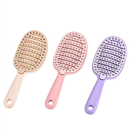 cleaning hair brushes - Pink-Purple-Cream white