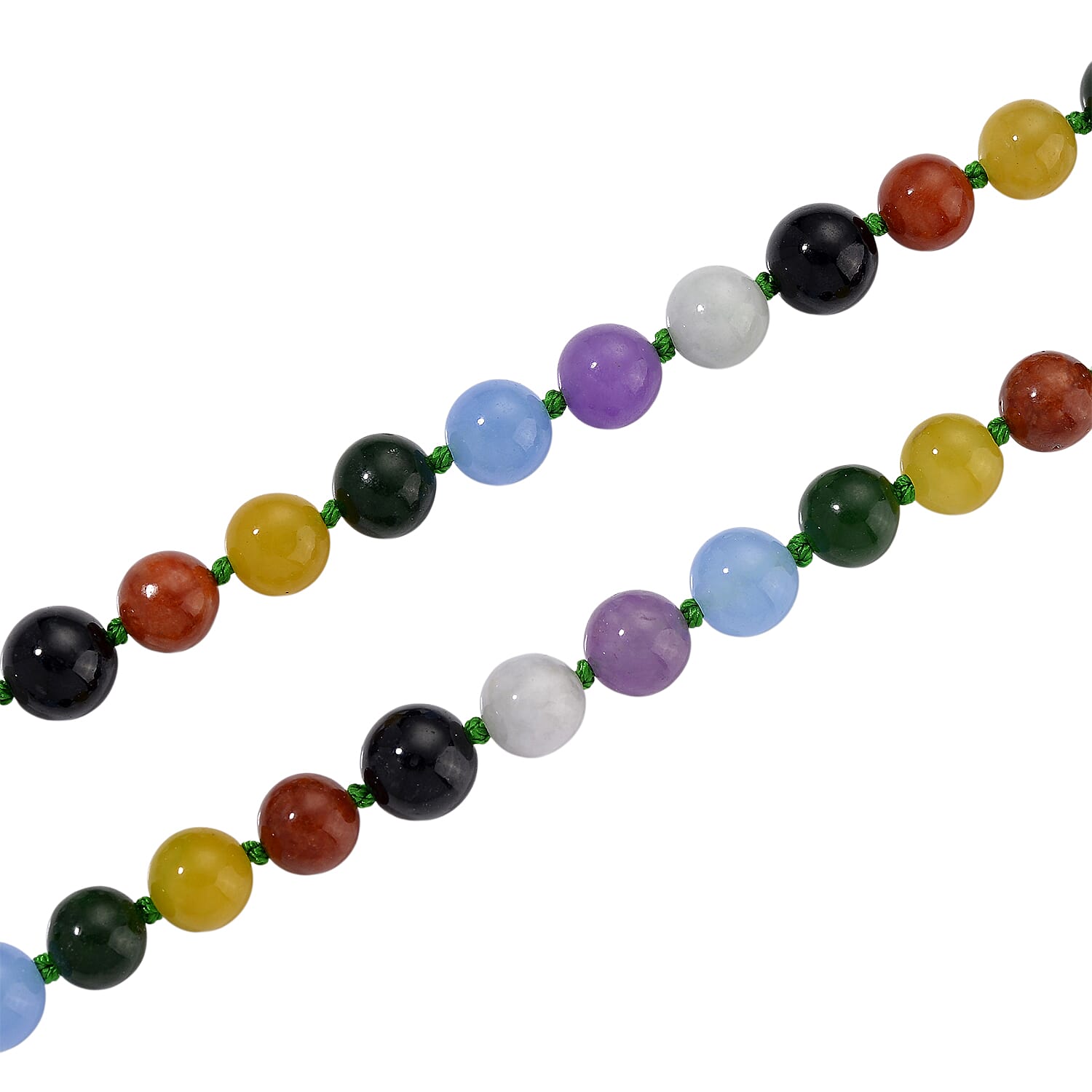 Multi Color Jade Stone Necklace (Size - 30) 350.00 Ct.