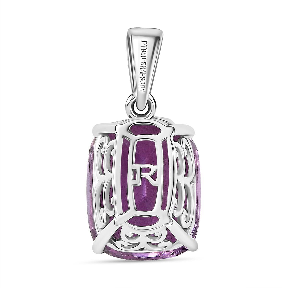 Collectors Edition - RHAPSODY 950 Platinum AAAA Patroke Kunzite Solitaire Pendant 8.22 Ct.