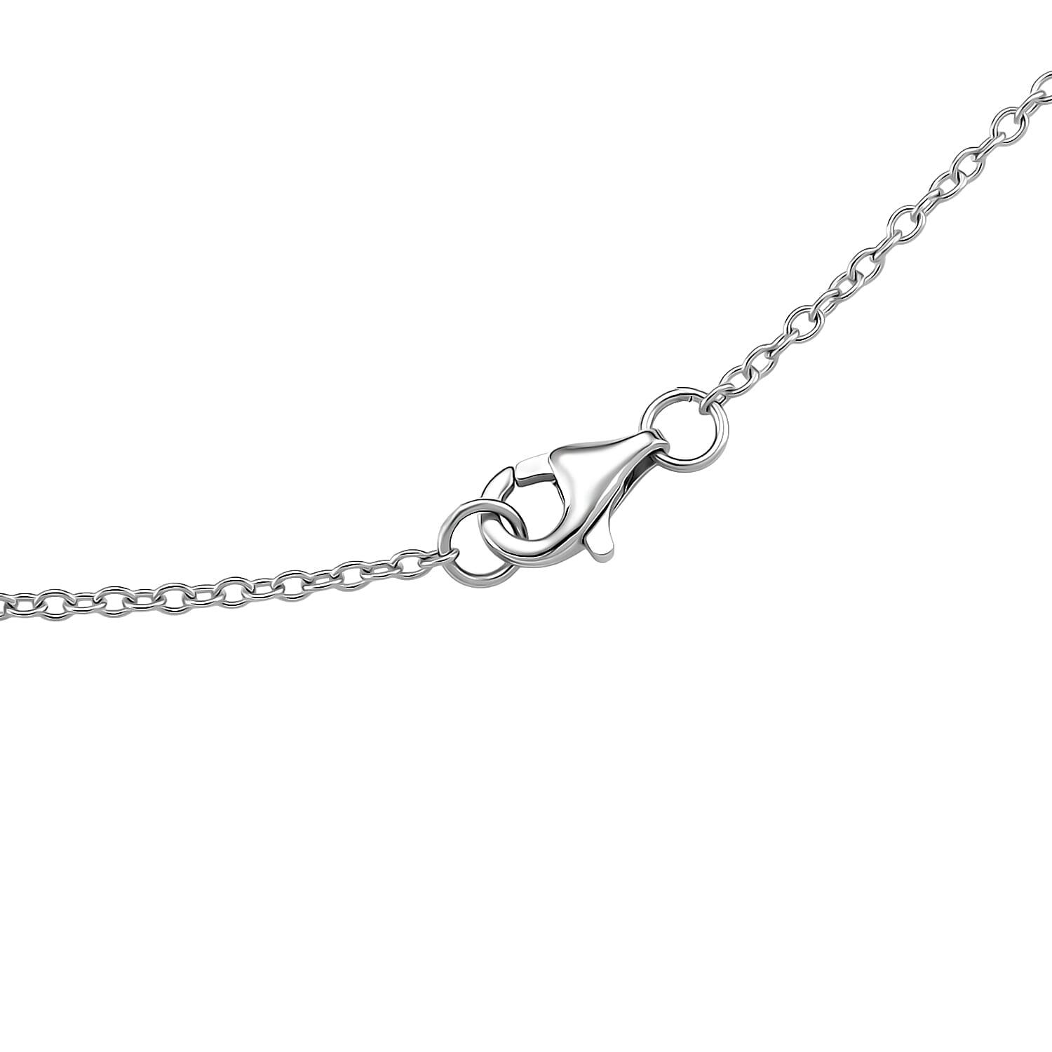 Keshi Pearl Necklace (Size - 30) with Lobster Clasp in Rhodium Overlay Sterling Silver