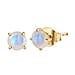 Rainbow Moonstone Push Post Earring in Platinum Overlay Sterling Silver 1.63 Ct.