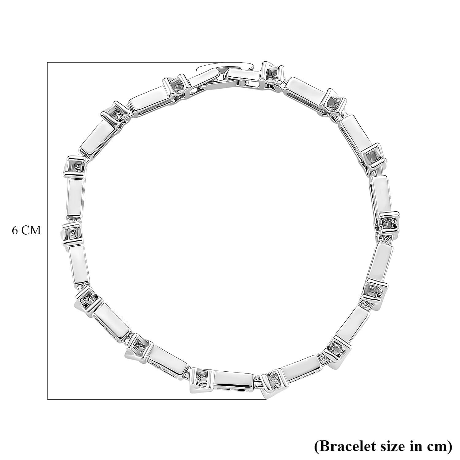 White Cubic Zirconia Bracelet (Size - 7) White Cubic Zirconia Bracelet (Size - 7)