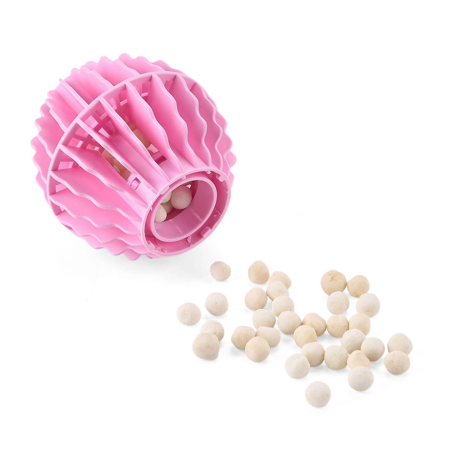 NEW Rose Fragrance Laundry Washing Balls with 4 Pack Replacement | Non-Detergent System for 90 Washes - Pink