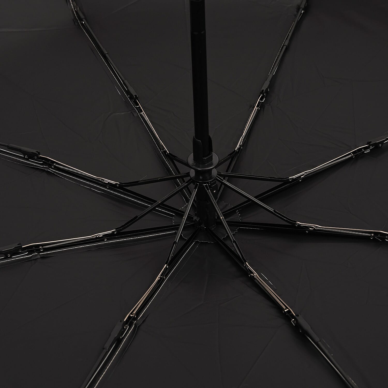 Flower Pattern Automatic Umbrella - Sun and Rain Protection - Beige - Black