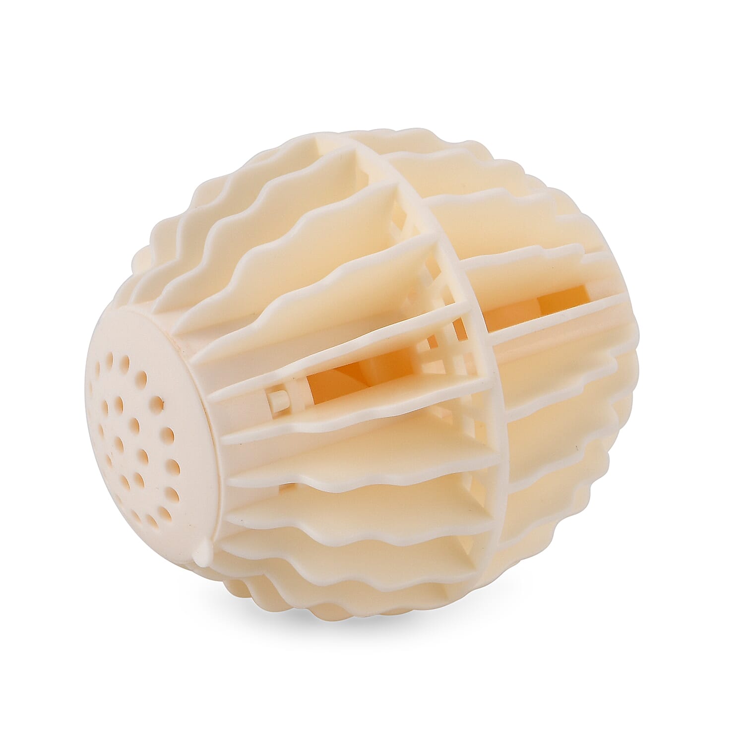 NEW Freesia Scented White Dryer Balls with Beige Beads | Reusable Fragrance Laundry System for 30 Uses