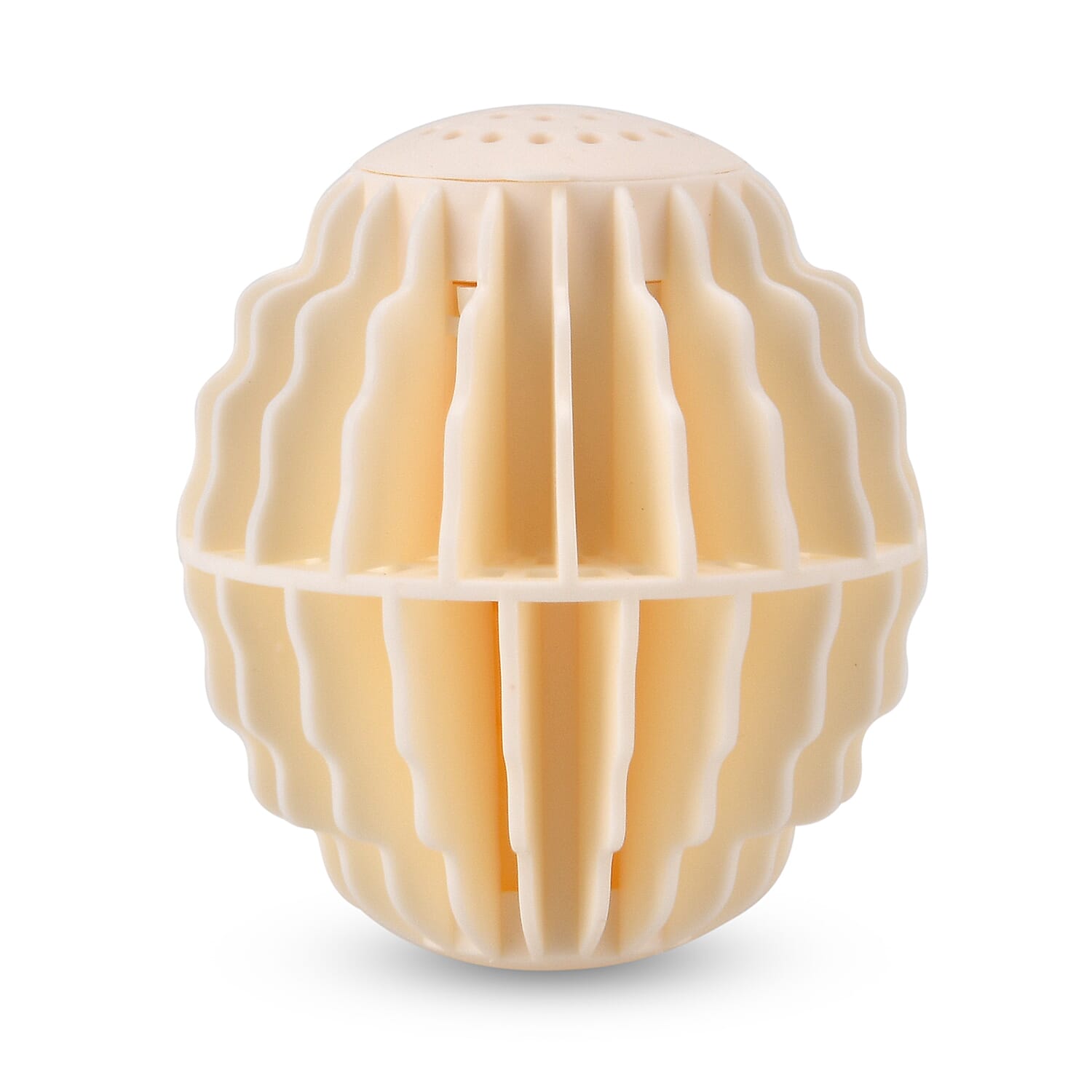 NEW Freesia Scented White Dryer Balls with Beige Beads | Reusable Fragrance Laundry System for 30 Uses