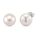 AAA Multi Color Edison Pearl (10-11MM) Earring with Push Back in Rhodium Overlay Sterling Silver 14.20 Ct.