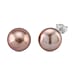 AAA Multi Color Edison Pearl (10-11MM) Earring with Push Back in Rhodium Overlay Sterling Silver 14.20 Ct.