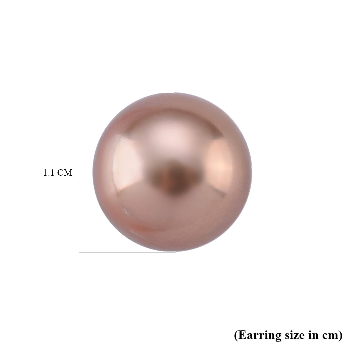 AAA Multi Color Edison Pearl (10-11MM) Earring with Push Back in Rhodium Overlay Sterling Silver 14.20 Ct.