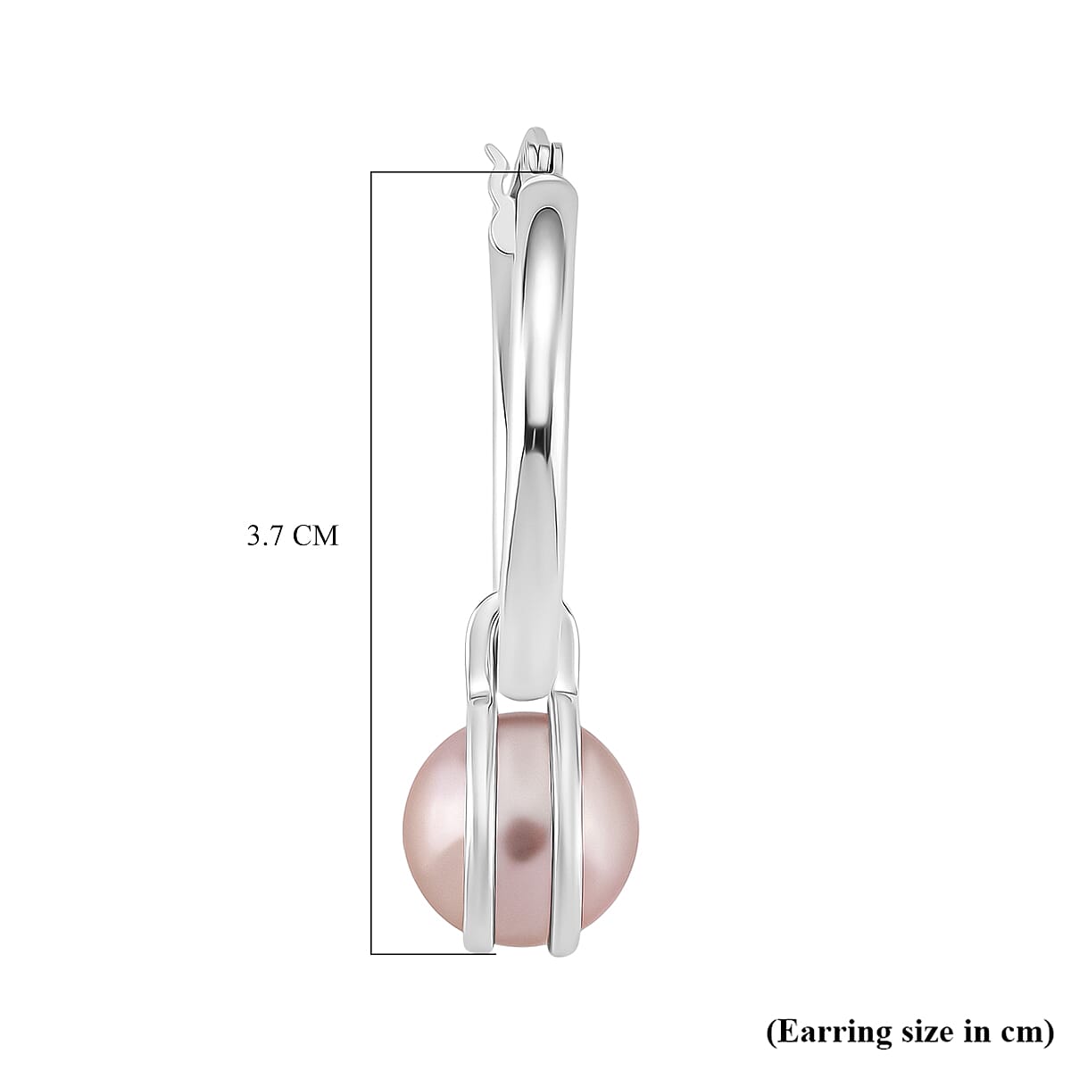 Multi Color Edison Pearl Earring with Clasp in Rhodium Overlay Sterling Silver 15.81 Ct. Multi Color Edison Pearl Earring with Clasp in Rhodium Overlay Sterling Silver 15.81 Ct.