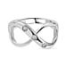 Luxuriant Diamond Lab Grown Diamond Infinity Ring in Sterling Silver