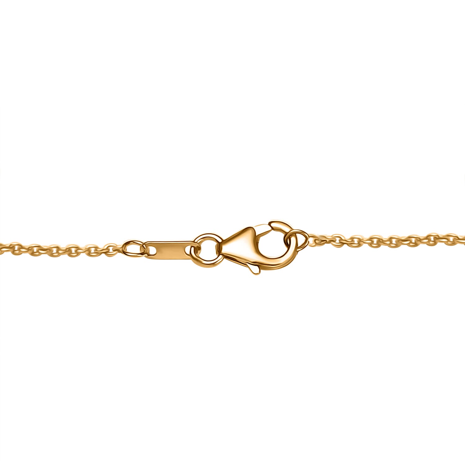 Luxuriant Lab Grown Diamond (SI-G-H) Infinity Necklace (Size - 20) with Lobster Clasp in 18K Vermeil Yellow Gold Plated Sterling Silver  0.10 Ct.