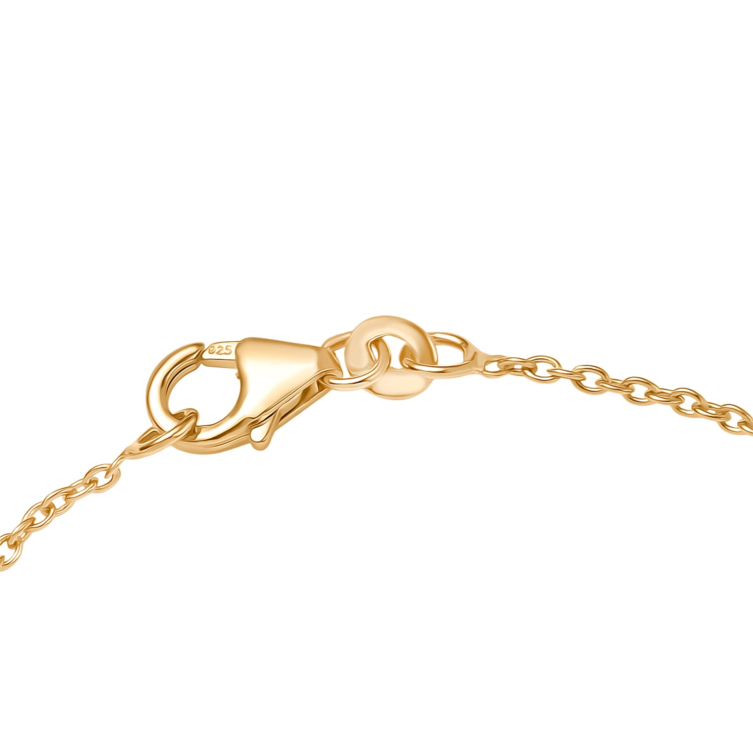 Luxuriant Lab Grown Diamond (SI-G-H) Infinity Bracelet (Size - 7.5) with Lobster Clasp in 18K Vermeil Yellow Gold Plated Sterling Silver