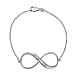 LUXURIANT Lab Grown Diamond Infinity Bracelet (Size - 7.5) with Lobster Clasp in Rhodium Overlay Sterling Silver (SI-G-H)