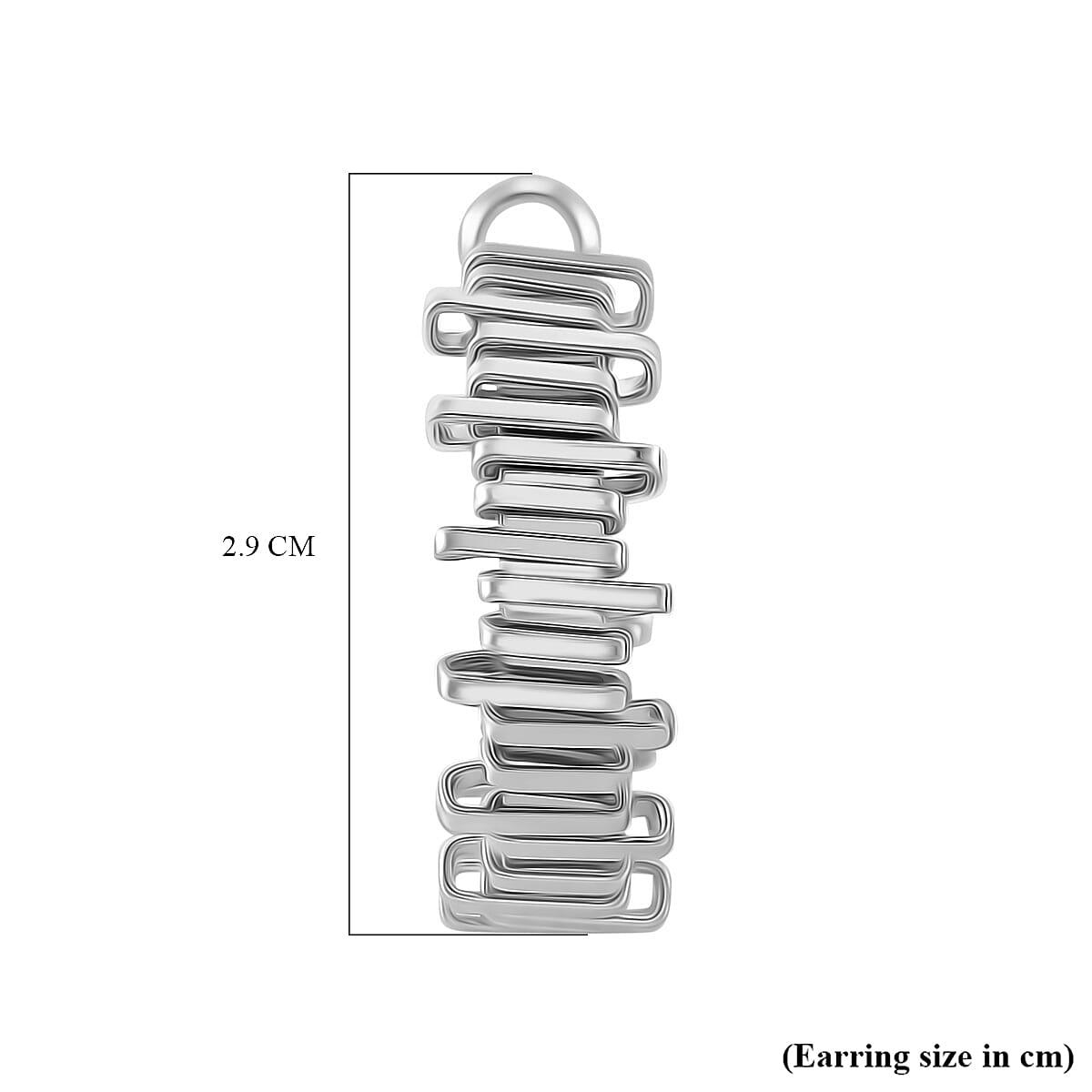 One Time Close Out - Designer Inspired Earring with Clasp in Silver Tone One Time Close Out - Designer Inspired Earring with Clasp in Silver Tone
