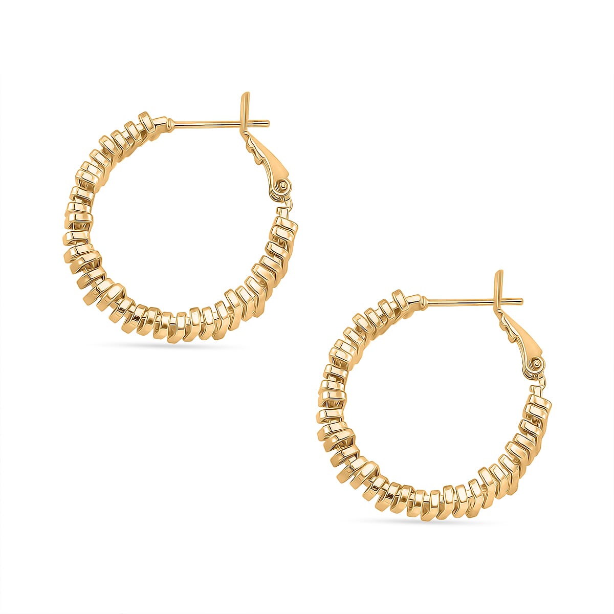 One Time Close Out - Designer Inspired Earring with Clasp in Gold Tone