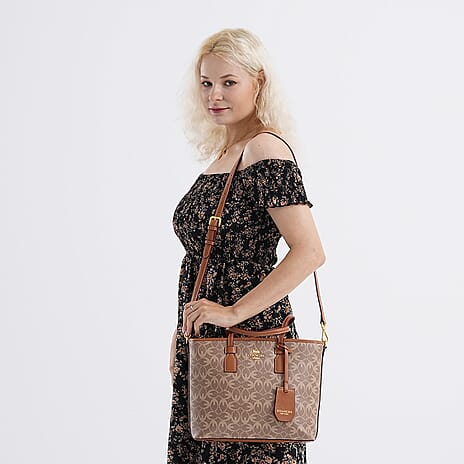 Guanchi Tote Bag with Detachable Shoulder Strap - Tan