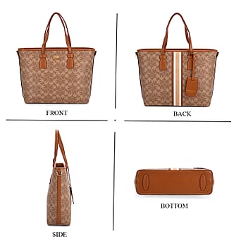 https://tjcuk.sirv.com/Products/81/9/8192455/Guanchi-PVC-Patterned-Tote-Bag-Size-35x24x10-cm-Tan-Tan_8192455_3.jpg?w=342&h=342