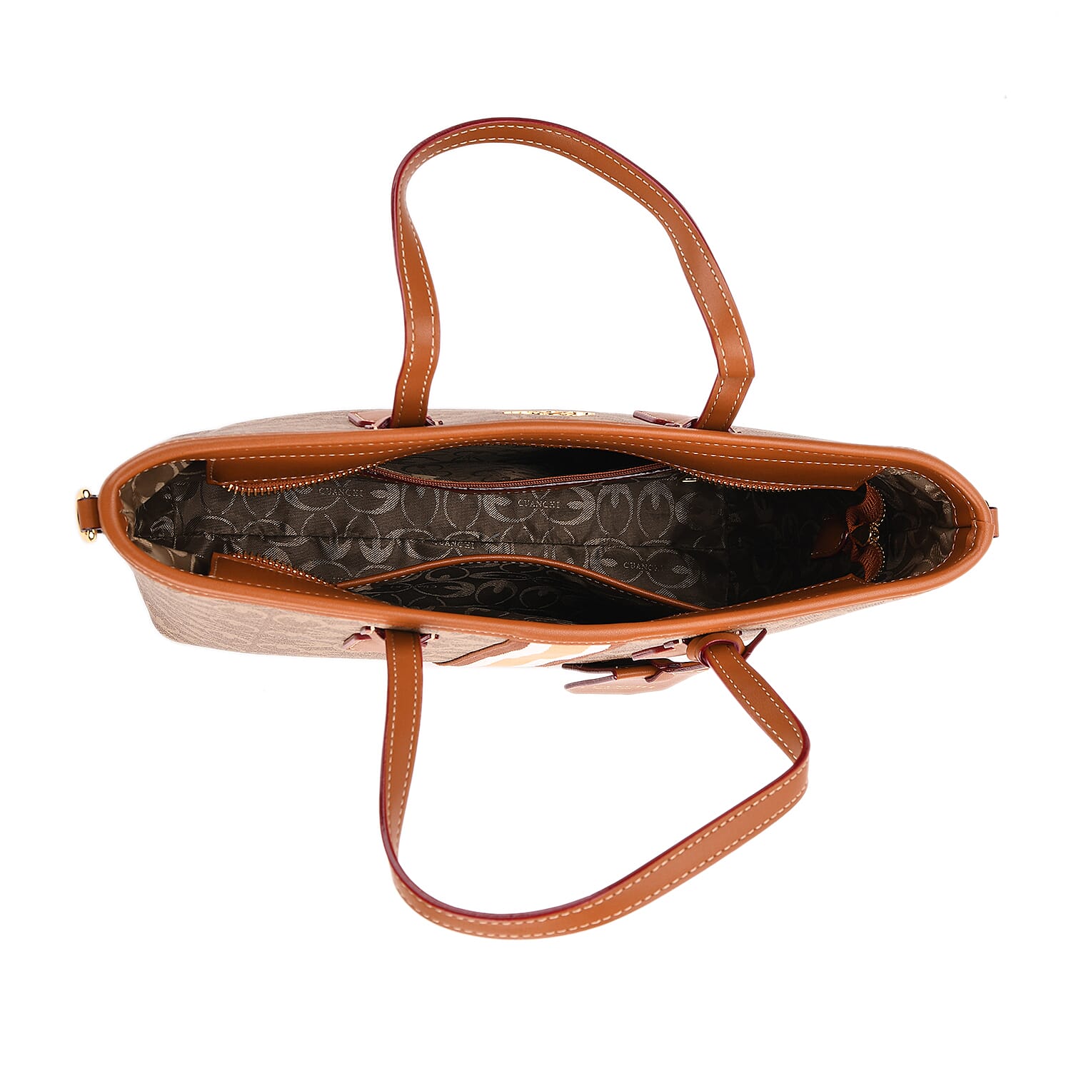 Guanchi Tote Bag with Detachable Shoulder Strap - Tan