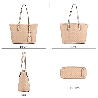 https://tjcuk.sirv.com/Products/81/9/8192466/Guanchi-PVC-Patterned-Tote-Bag-Size-42x27x14-cm-Beige-Blue_8192466_3.jpg?w=342&h=342