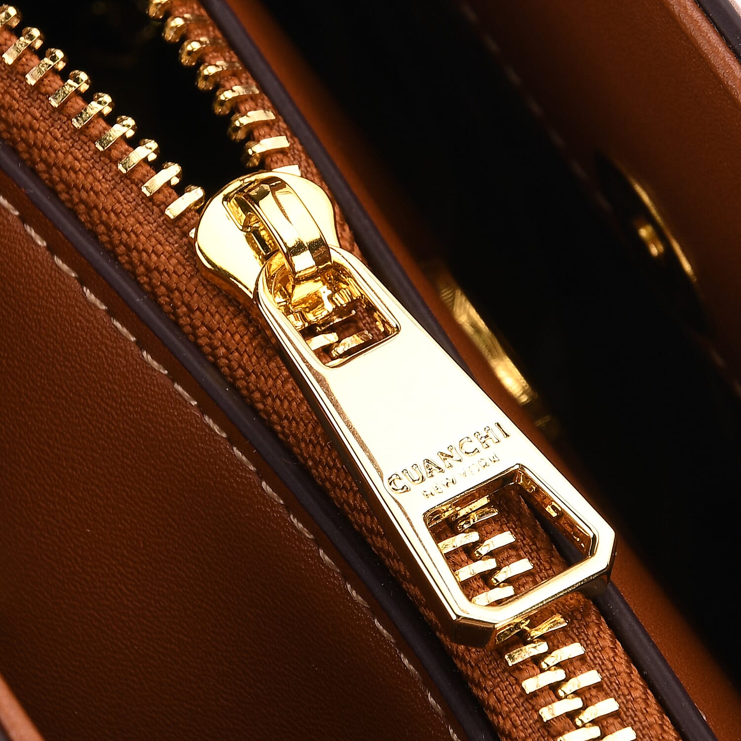 Guanchi Tote Bag with Detachable Shoulder Strap - Blue & Brown