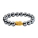 Terahertz Bracelet (Size 7.5 Stretchable) with Pixiu in Yellow Gold Plating Sterling Silver 128.00 Ct.