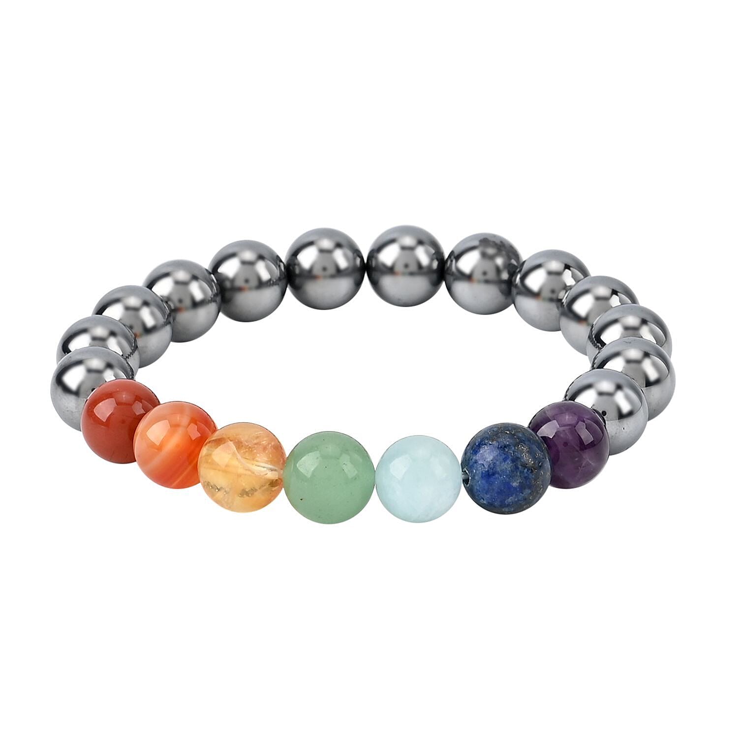 Terahertz & Multi Gemstones Beads Stone Bracelet (Size 7.5 Stretchable) 140.00 Ct. Terahertz & Multi Gemstones Beads Stone Bracelet (Size 7.5 Stretchable) 140.00 Ct.