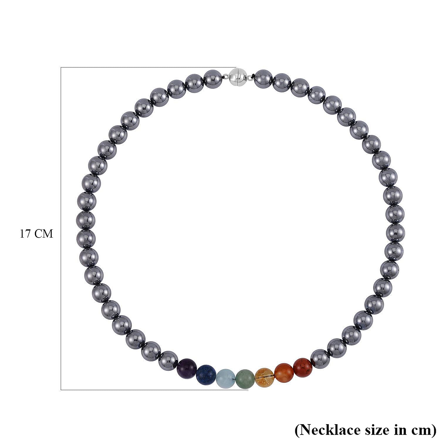 Terahertz & Multi Gemstones Beads Necklace (Size - 20) in Rhodium Overlay Sterling Silver 350.00 Ct. Terahertz & Multi Gemstones Beads Necklace (Size - 20) in Rhodium Overlay Sterling Silver 350.00 Ct.