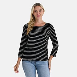 La Marey Striped Viscose Stretch T-shirt 