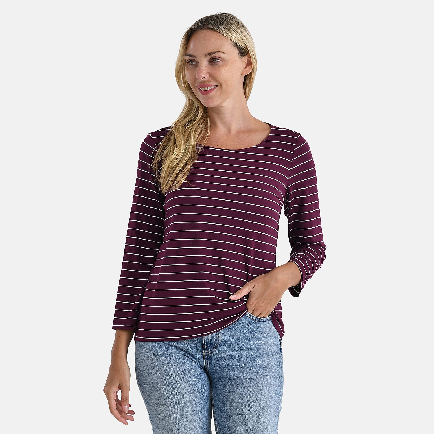 La Marey Striped Viscose Stretch T-shirt 
