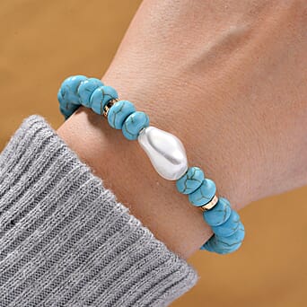 https://tjcuk.sirv.com/Products/81/9/8192795/Blue-Howlite-White-Shell-Pearl-Bracelet-Size-7-5-2-in-Yellow-Gold-Plat_8192795_1.jpg?w=342&h=342
