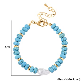 https://tjcuk.sirv.com/Products/81/9/8192795/Blue-Howlite-White-Shell-Pearl-Bracelet-Size-7-5-2-in-Yellow-Gold-Plat_8192795_3.jpg?w=342&h=342