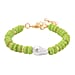 Constituted Multi Color Howlite & White Shell Pearl Bracelet (Size 7.5 - 2)  70.00 Ct.