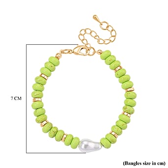 https://tjcuk.sirv.com/Products/81/9/8192801/Green-Howlite-White-Shell-Pearl-Bracelet-Size-7-5-2-in-Yellow-Gold-Pla_8192801_3.jpg?w=342&h=342