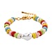 Constituted Multi Color Howlite & White Shell Pearl Bracelet (Size 7.5 - 2)  70.00 Ct.