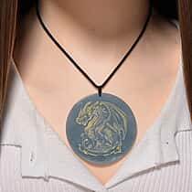 Olmec Jadeite Stone Dragon Necklace (Size 28 Adjustable) 180.00 Ct.