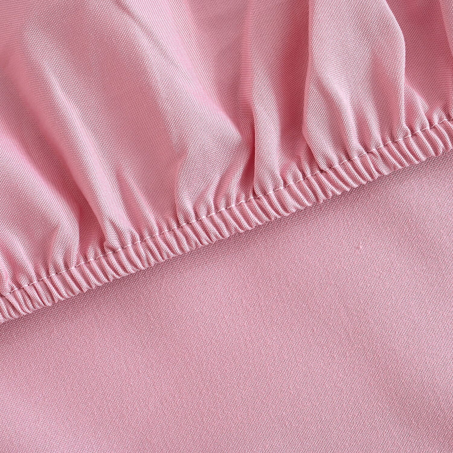 Hush Haven Set of 6 Cotton Solid Colour Duvet Cover Set- 2 Pillowcases, 1 Duvet Cover - 1 Fitted Sheet