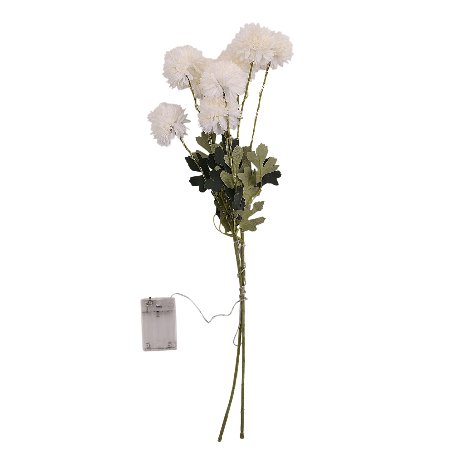 Set of 2 - Faux Flower Branches with LED Lights (60cm) - Off White